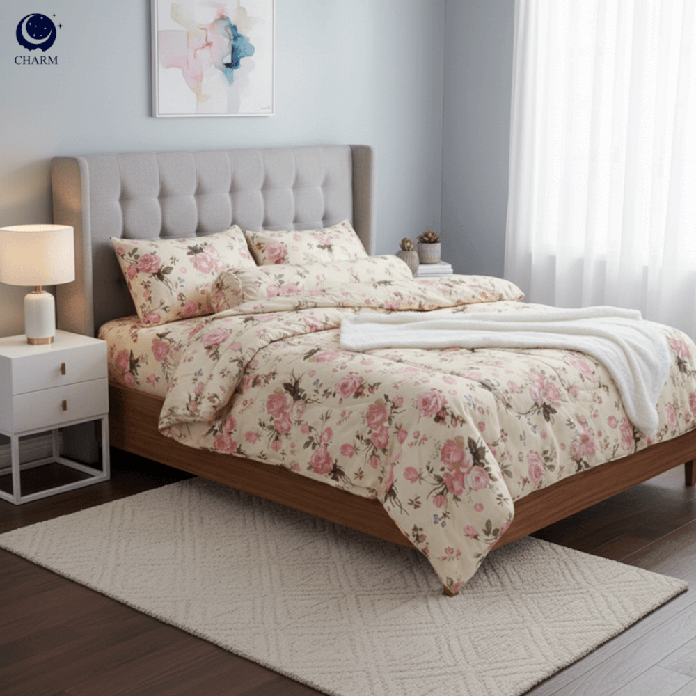 ชุดผ้าปูที่นอน 3.5 ฟุต 4 ชิ้น CHARM รุ่น CLASSIC ลาย CLASSIC ROSE_9